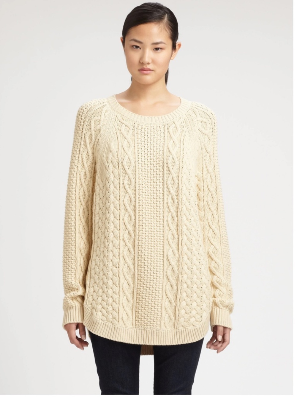 Michael Kors Fisherman Chunky Cable Knit Sweater